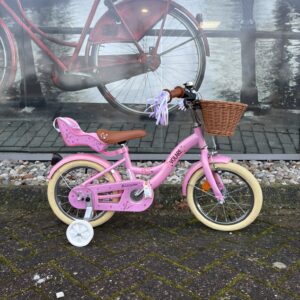 Volare Blossom Kinderfiets - Meisjes - 14 inch - Roze - Twee Handremmen